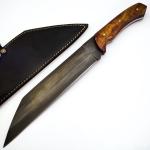 Viking Seax Knife with Brass and Wood Handle
