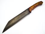 Viking Seax Knife with Brass and Wood Handle