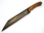 Viking Seax Knife with Brass and Wood Handle