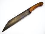 Viking Seax Knife with Brass and Wood Handle