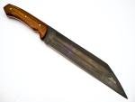 Viking Seax Knife with Brass and Wood Handle