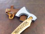 Personalized Carbon Steel Viking Bearded Throwing Axe