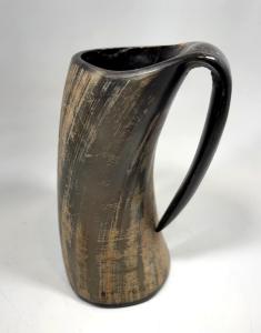 Vintage 7-Inch Viking Ox Horn Drinking Mug