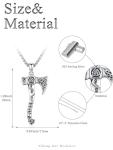 Viking Axe Necklace in Sterling Silver with Runes