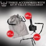 XXL Viking Drinking Horn Cup with Stand & Holster