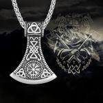 925 Sterling Silver Viking Axe Necklace for Men
