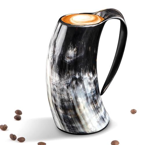 Large Handmade Viking Horn Mug for Mead & Beer