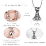 925 Sterling Silver Viking Axe Necklace for Men