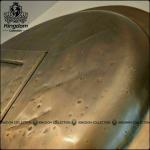 36" Antique Brass Spartan Shield - Medieval Decor