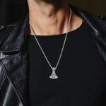 925 Sterling Silver Viking Axe Necklace for Men