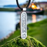 Viking Runes Pendant Necklace in Sterling Silver
