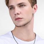 Viking Runes Raven Drop Earrings in Sterling Silver