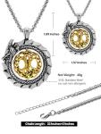 Nordic Tree of Life Dragon Pendant Necklace