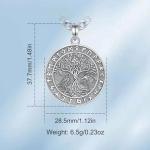 Viking Necklace with Yggdrasil Tree and Runes