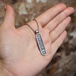 Viking Runes Pendant Necklace in Sterling Silver