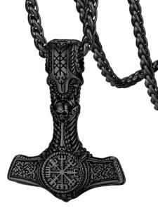 Stainless Steel Viking Pendant Necklace for Men