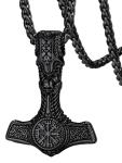 Stainless Steel Viking Pendant Necklace for Men