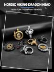 Nordic Tree of Life Dragon Pendant Necklace
