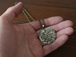 Baldur Hammered Vegvisir Compass Necklace for Men