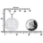 Sterling Silver Viking Compass Pendant Necklace