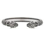 Viking Adjustable Pewter Bracelet with Freyja's Cats