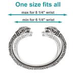 Viking Adjustable Pewter Bracelet with Freyja's Cats
