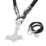 Viking Wolf Head Leather Necklace for All