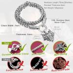 Norse Wolf Head Necklace for Viking Men