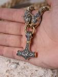 Gold Plated Viking Mjolnir Necklace for Men