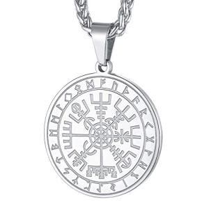 Viking Compass Pendant Necklace for Men