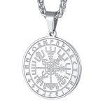 Viking Compass Pendant Necklace for Men