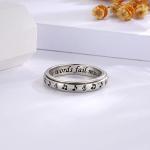 Sterling Silver Viking Heartbeat Fidget Ring