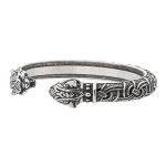 Viking Adjustable Pewter Bracelet with Freyja's Cats