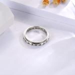 Sterling Silver Viking Heartbeat Fidget Ring