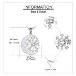 Sterling Silver Viking Compass Necklace with Opal