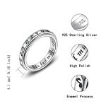 Sterling Silver Viking Heartbeat Fidget Ring