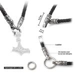 Viking Wolf Head Leather Necklace for All