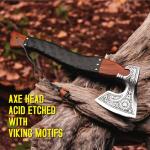 Viking Axe with Rosewood Handle and Sheath