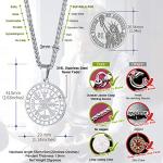 Viking Compass Pendant Necklace for Men