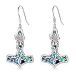 Viking Tree of Life Earrings with Thor Hammer