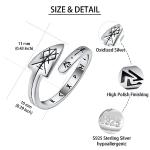 Sterling Silver Norse Viking Ring for Women