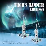 Viking Tree of Life Earrings with Thor Hammer
