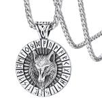 FaithHeart Stainless Steel Viking Wolf Necklace