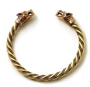 Norse Viking Fenrir Wolf Twisted Bangle Bracelet
