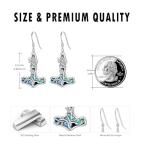 Viking Tree of Life Earrings with Thor Hammer