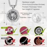 FaithHeart Stainless Steel Viking Wolf Necklace