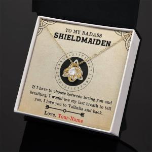 Personalized Viking Necklace for Women, Shieldmaiden Gift