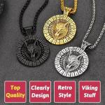 FaithHeart Stainless Steel Viking Wolf Necklace
