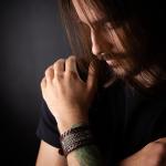 Viking Rune Leather Bracelet with Adjustable Wrap