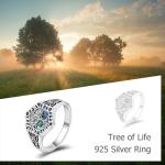 Sterling Silver Tree of Life Viking Ring